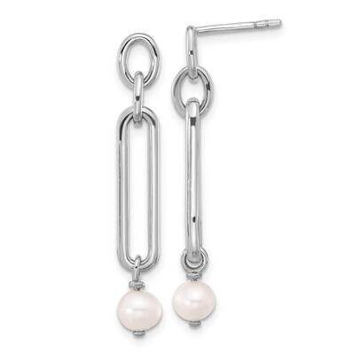 Link Fwc Pearl Dangle Earrings Sterling Silver Rhodium-Plated QE17229, MPN: QE17229,
