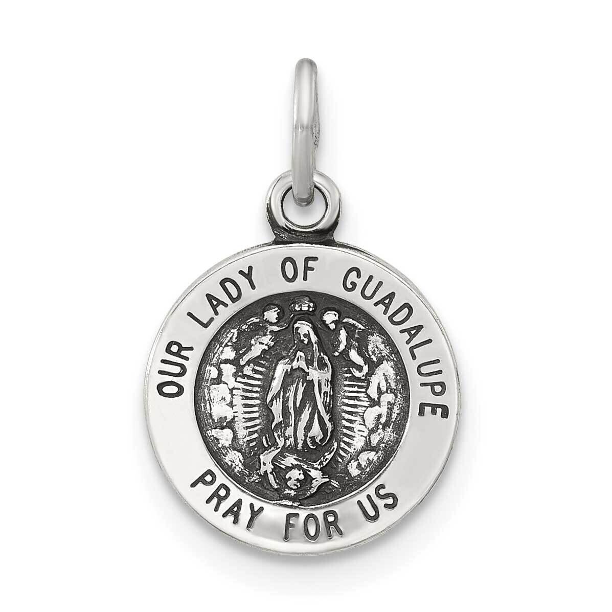 Antiqued Solid Lady Of Guadalupe Medal Sterling Silver QC11464 by Men&#39;s Jewelry and Accessories, MP…