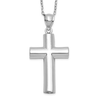 Cross Ash Holder 18 Inch Necklace Sterling Silver Rhodium-Plated QC9746-18, MPN: QC9746-18, 1911019…