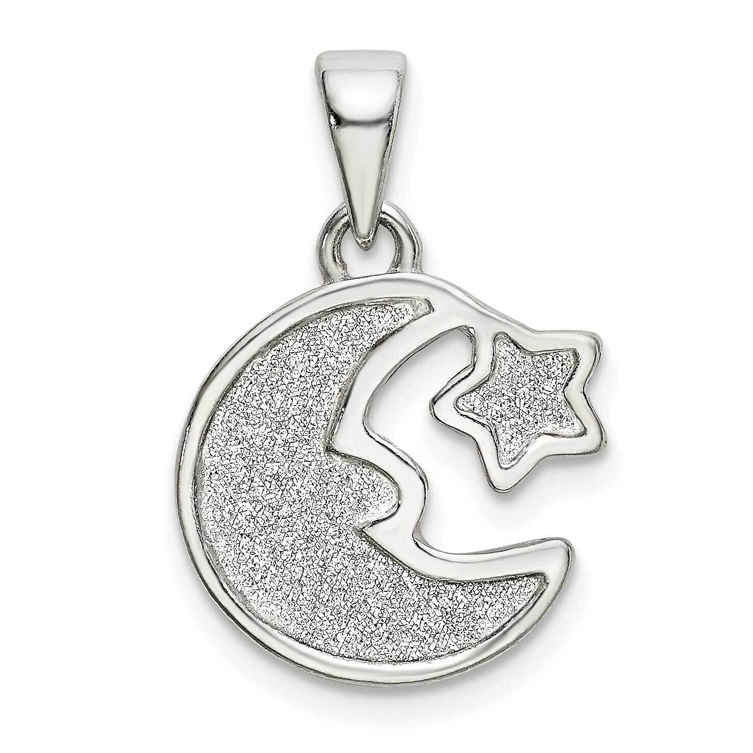 Glitter Moon Star Pendant Sterling Silver QC9768, MPN: QC9768,