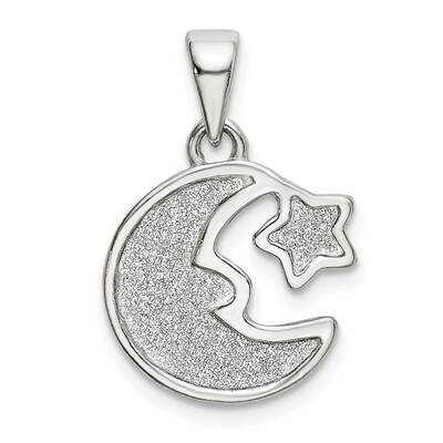 Glitter Moon Star Pendant Sterling Silver QC9768, MPN: QC9768,
