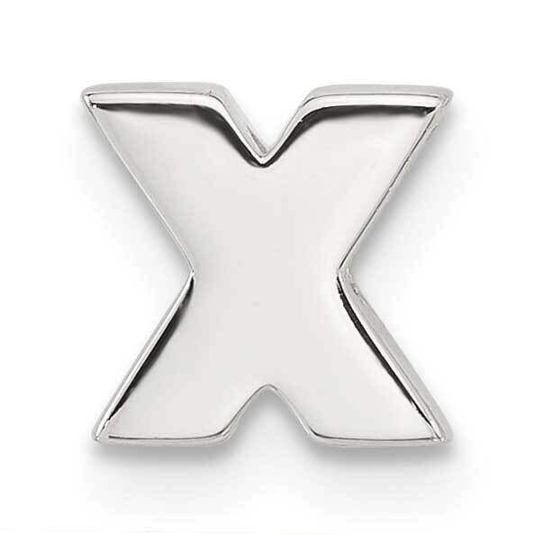 E-Coated Letter X Slide Charm Sterling Silver QC11488X, MPN: QC11488X,