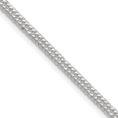 3.0mm Double Diamond-Cut Curb Chain 16 Inch Sterling Silver Polished QDD060-16, MPN: QDD060-16,