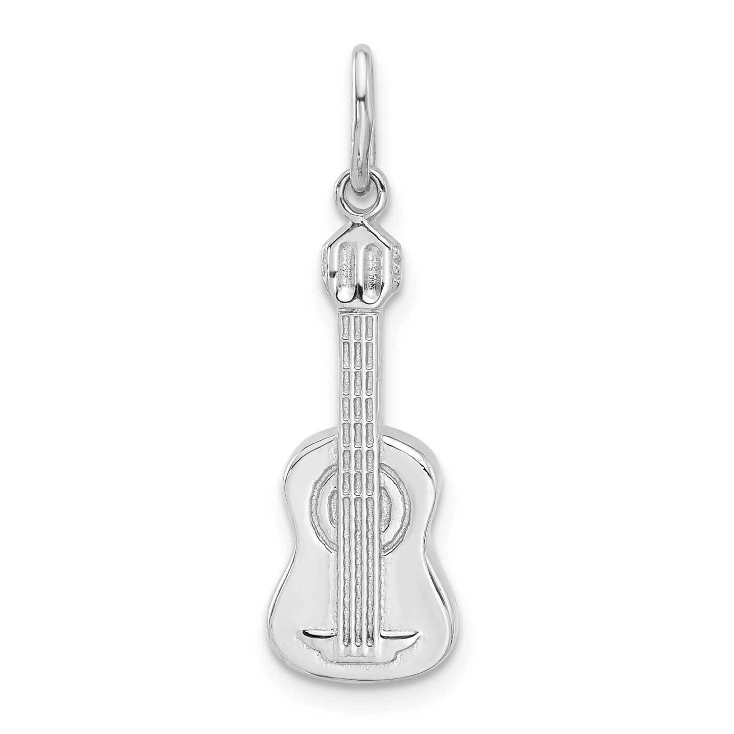 Guitar Charm Pendant Sterling Silver Rhodium-Plated QC11381 by Men&#39;s Jewelry and Accessories, MPN: …