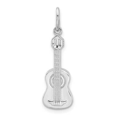 Guitar Charm Pendant Sterling Silver Rhodium-Plated QC11381 by Men&#39;s Jewelry and Accessories, MPN: …