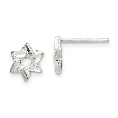 Star Earrings Sterling Silver QE14498, MPN: QE14498, 191101921445