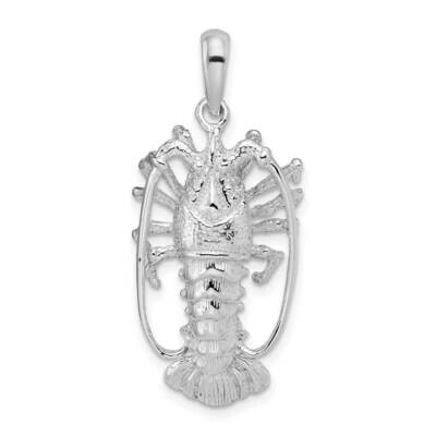 Large Florida Lobster Pendant Sterling Silver Polished QC9908, MPN: QC9908, 637218147595
