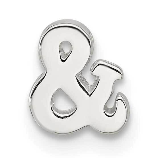 E-Coated Ampers&amp; Symbol Slide Charm Sterling Silver QC11489, MPN: QC11489,