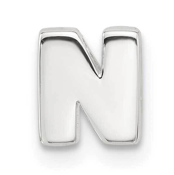 E-Coated Letter N Slide Charm Sterling Silver QC11488N, MPN: QC11488N,