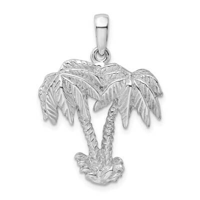 Two Palm Trees Pendant Sterling Silver Polished QC9867, MPN: QC9867, 637218146390