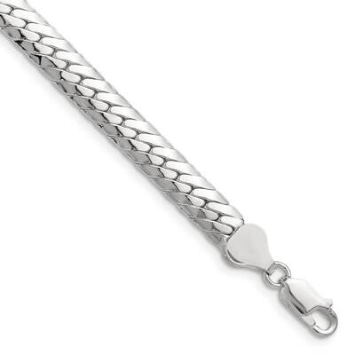 6.25mm Double Oval Flat Chain 8 Inch Sterling Silver Polished QDOF120-8, MPN: QDOF120-8,