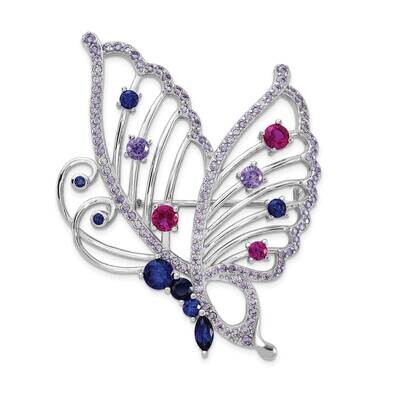 Cheryl M Brilliant-Cut Lab Created Ruby/Marquise-Cut Brilliant-Cut Lab Created Sapphire/Brilliant-C…