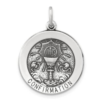Antiqued Solid Confirmation Pendant Sterling Silver QC11477, MPN: QC11477,