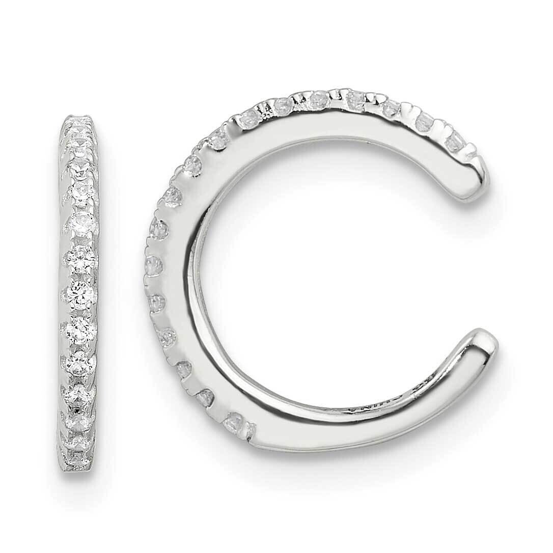 E-Coating Polished CZ Pair Of 2 Cuff Earrings Sterling Silver QE17077, MPN: QE17077,