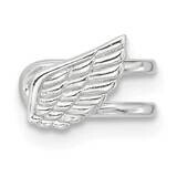 E-Coated Polished &amp; Textured Wing Single Cuff Earring Sterling Silver QE17084, MPN: QE17084,