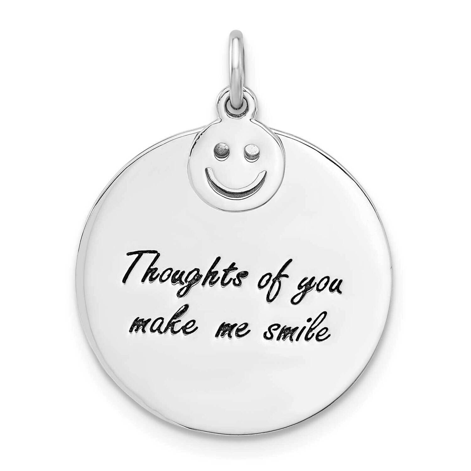 Rh-Plated Enameled Thoughts Of You.. Pendant Sterling Silver QC11296 by Men&#39;s Jewelry and Accessori…