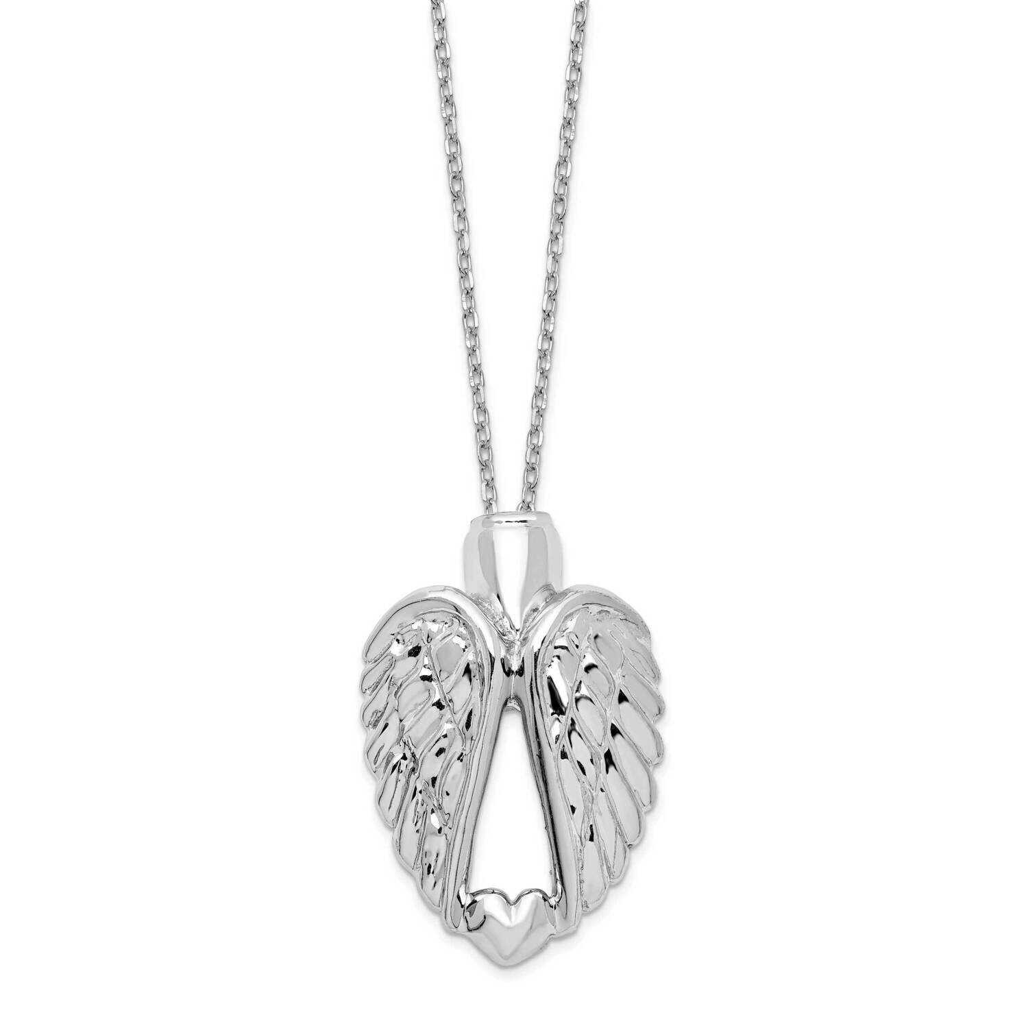 Wings Ash Holder 18 Inch Necklace Sterling Silver Rhodium-Plated QC9743-18, MPN: QC9743-18, 1911019…