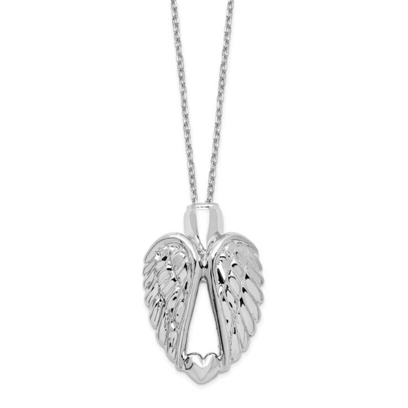 Wings Ash Holder 18 Inch Necklace Sterling Silver Rhodium-Plated QC9743-18, MPN: QC9743-18, 1911019…