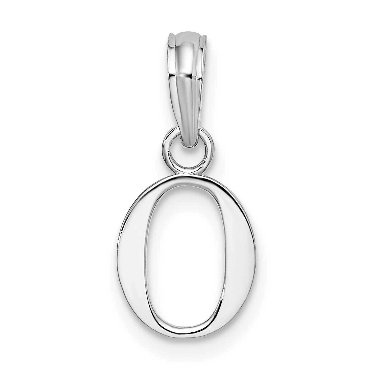 Polished Block Initial -O- Pendant Sterling Silver Rhodium-Plated QC9792O, MPN: QC9792O, 6372181821…