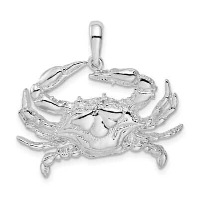 Blue Crab Pendant Sterling Silver Polished QC9981 by Men&#39;s Jewelry and Accessories, MPN: QC9981, 63…