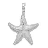 Textured Starfish Pendant Sterling Silver Polished QC9957, MPN: QC9957, 637218151431