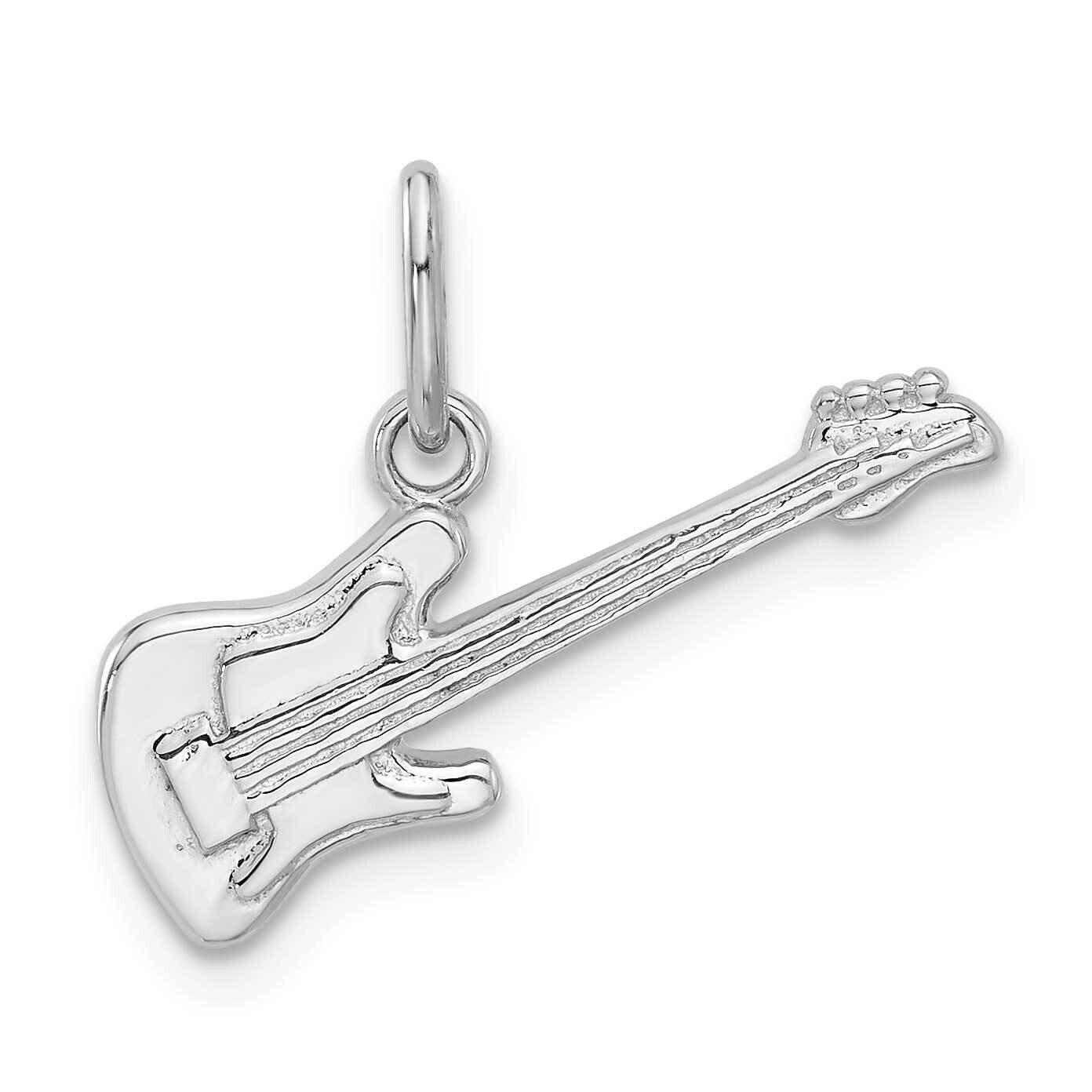 Electric Guitar Charm Pendant Sterling Silver Rhodium-Plated QC11382 by Men&#39;s Jewelry and Accessori…