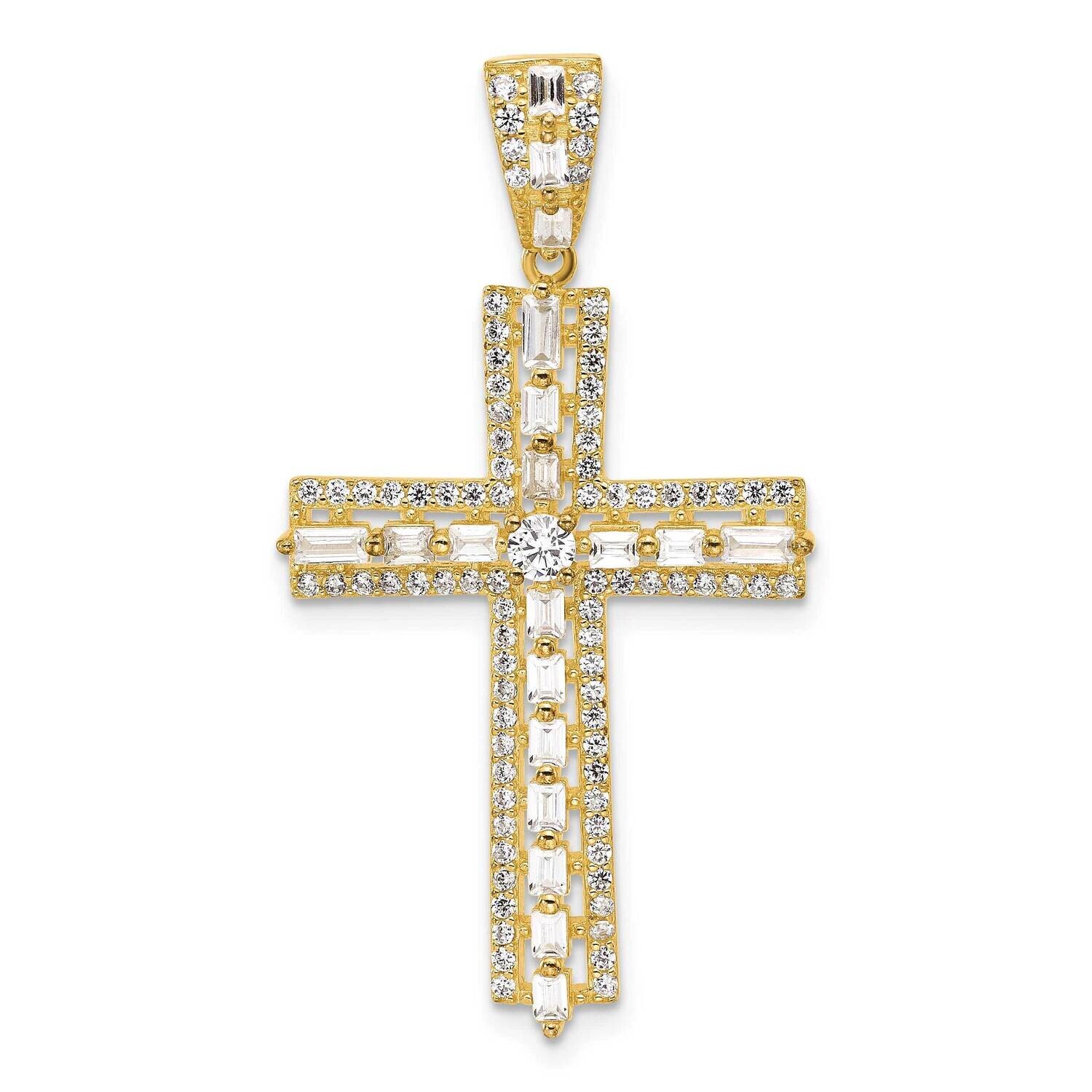Gold-Tone CZ Latin Cross Pendant Sterling Silver QC11444GP by Men&#39;s Jewelry and Accessories, MPN: Q…
