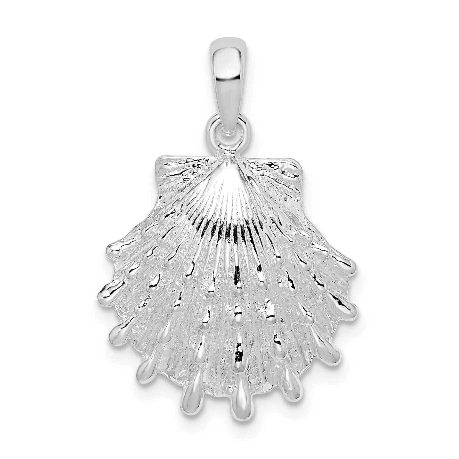 Large Lions Paw Shell Pendant Sterling Silver Polished QC9826, MPN: QC9826, 637218145980