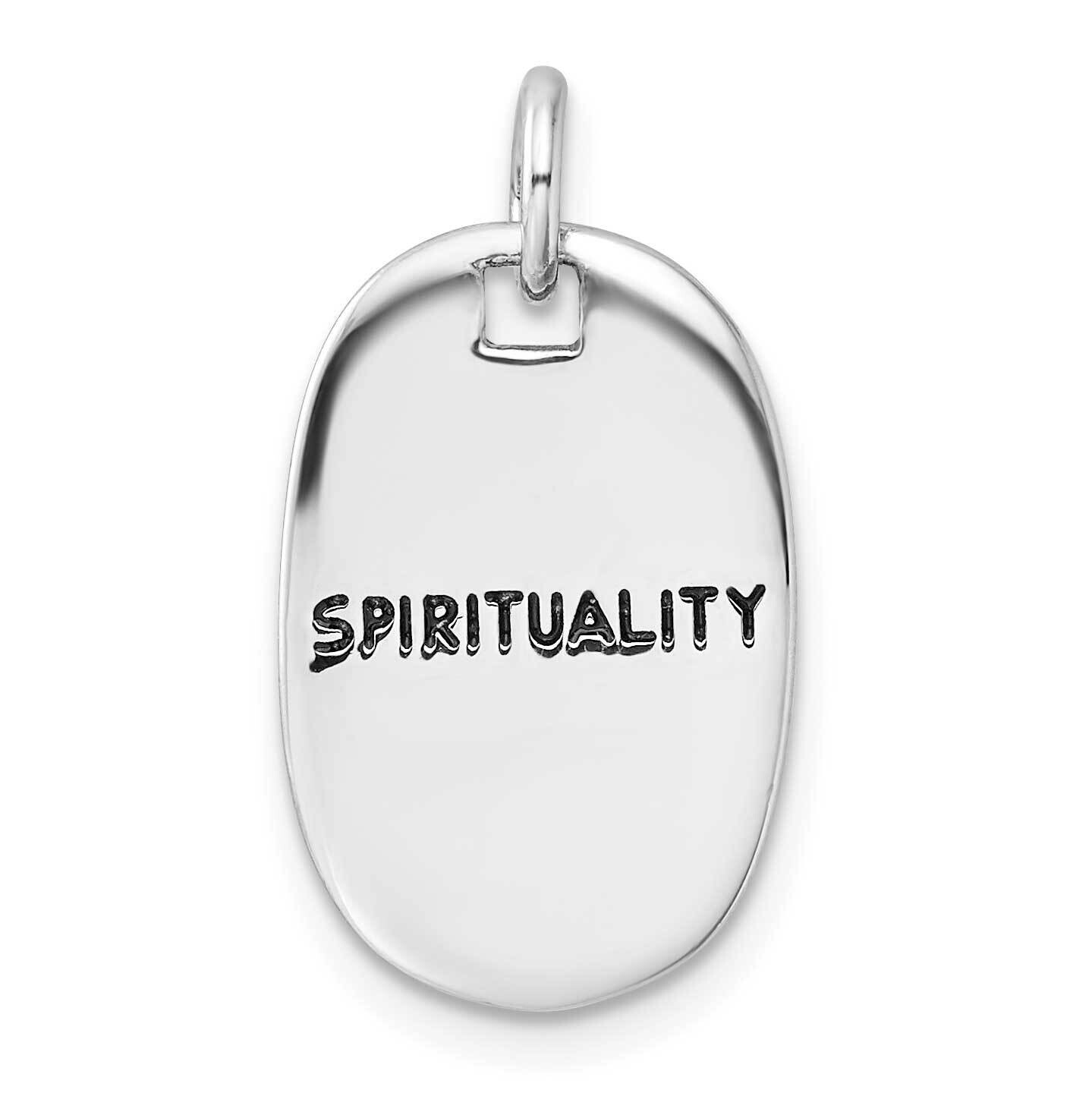 Rh-Plated Antiqued Spirituality/Have Faith Pendant Sterling Silver QC11300 by Men&#39;s Jewelry and Acc…