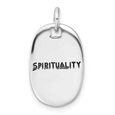 Rh-Plated Antiqued Spirituality/Have Faith Pendant Sterling Silver QC11300 by Men&#39;s Jewelry and Acc…