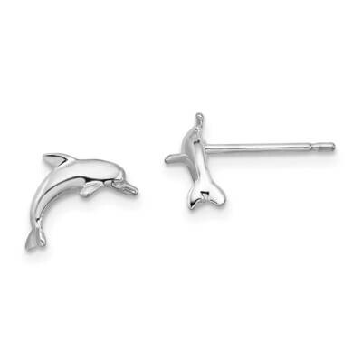 Dolphin Post Earrings Sterling Silver Polished QE15500, MPN: QE15500, 637218169023