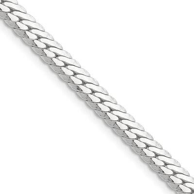 5.1mm Double Oval Flat Chain 18 Inch Sterling Silver Polished QDOF100-18, MPN: QDOF100-18,