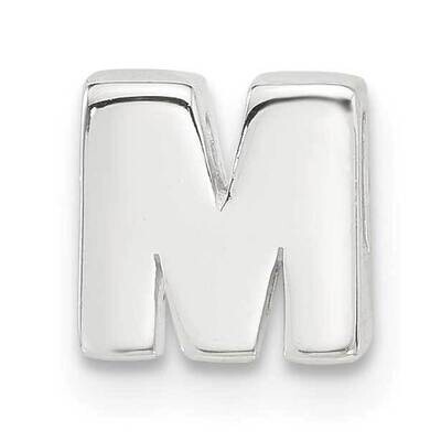 E-Coated Letter M Slide Charm Sterling Silver QC11488M, MPN: QC11488M,