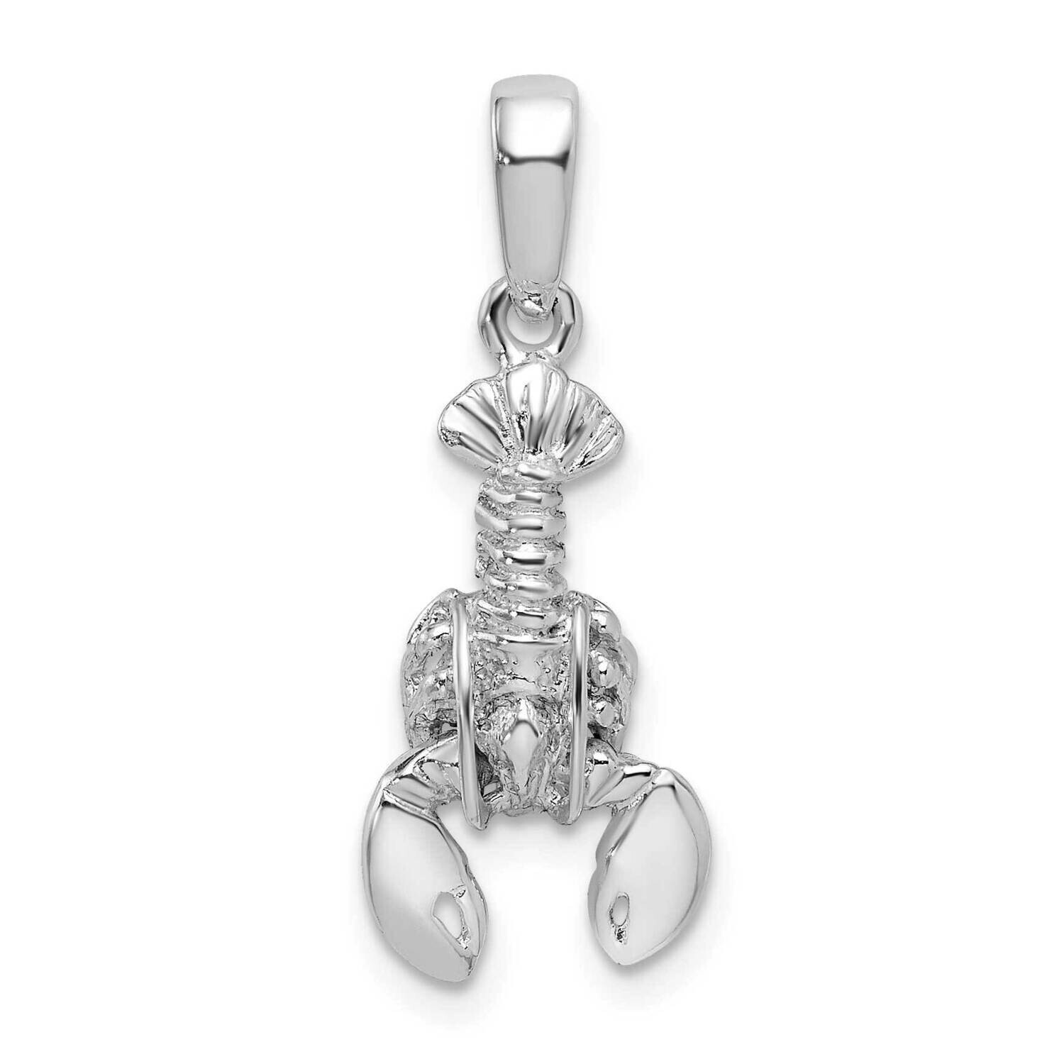 3D Moveable Lobster Pendant Sterling Silver Polished QC9847, MPN: QC9847, 637218146192