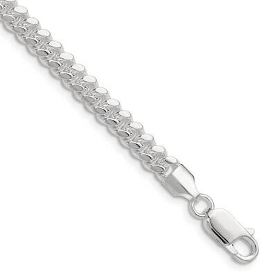 5.7mm Domed Curb Chain 9 Inch Sterling Silver Polished QDB150-9, MPN: QDB150-9,