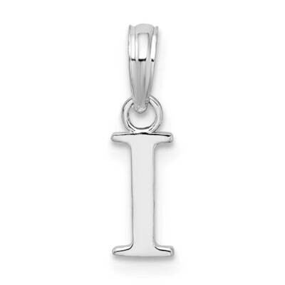 Polished Block Initial -I- Pendant Sterling Silver Rhodium-Plated QC9792I, MPN: QC9792I, 6372181821…