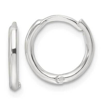 Hinged Hoop Earrings Sterling Silver Polished QE16964, MPN: QE16964,