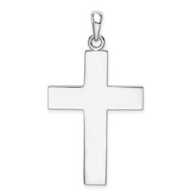 Large Latin Cross Pendant Sterling Silver Polished QC9973, MPN: QC9973, 637218152223