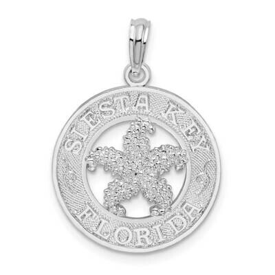 Textured Siesta Key,Fl Starfish Pendant Sterling Silver QC9914, MPN: QC9914, 637218148202