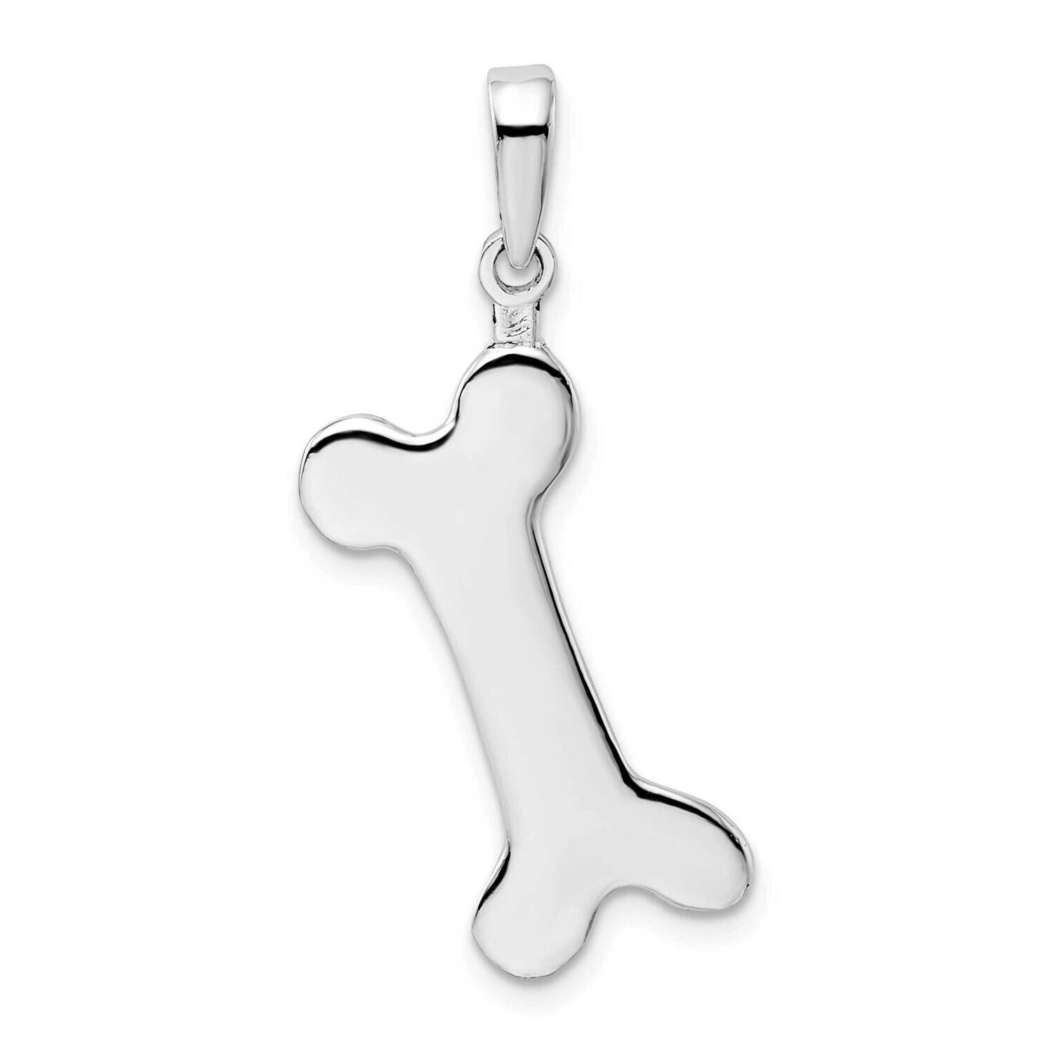 Engraveable Dog Bone Pendant Sterling Silver Polished QC9959, MPN: QC9959, 637218151608