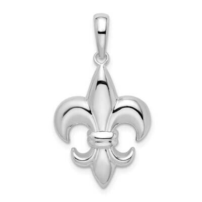 Medium Fleur De Lis Pendant Sterling Silver Polished QC9961, MPN: QC9961, 637218151622