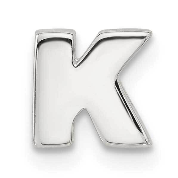 E-Coated Letter K Slide Charm Sterling Silver QC11488K, MPN: QC11488K,