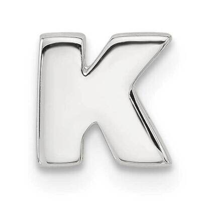 E-Coated Letter K Slide Charm Sterling Silver QC11488K, MPN: QC11488K,