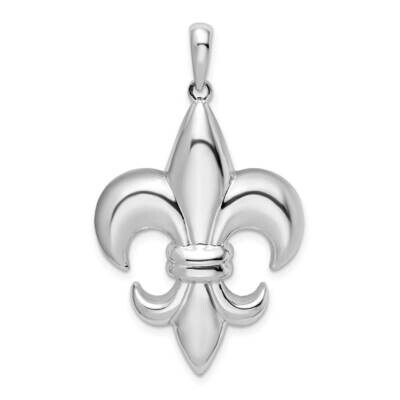 Large Fleur De Lis Pendant Sterling Silver Polished QC9960, MPN: QC9960, 637218151615