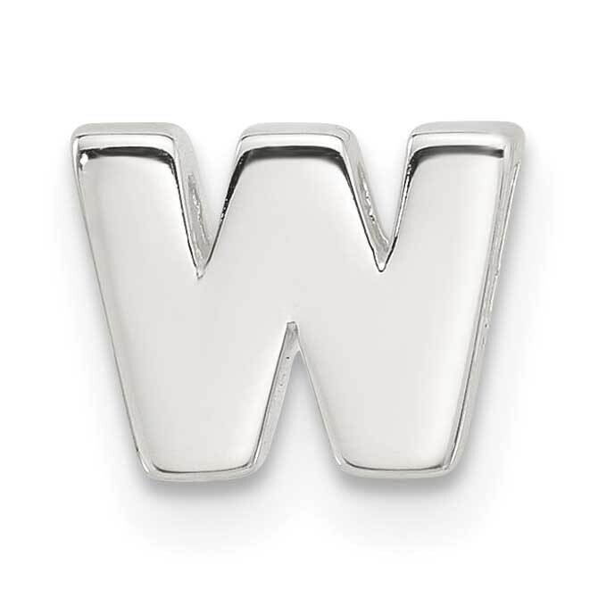 E-Coated Letter W Slide Charm Sterling Silver QC11488W, MPN: QC11488W,
