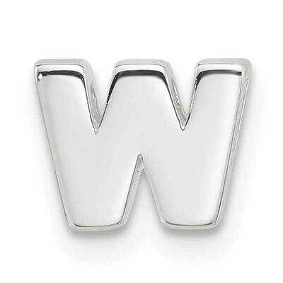 E-Coated Letter W Slide Charm Sterling Silver QC11488W, MPN: QC11488W,
