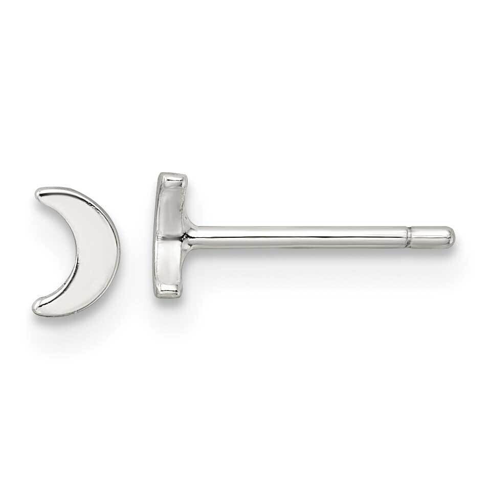 E-Coating Moon Post Earrings Sterling Silver QE17546, MPN: QE17546,