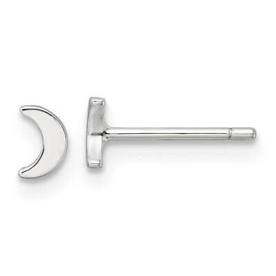 E-Coating Moon Post Earrings Sterling Silver QE17546, MPN: QE17546,