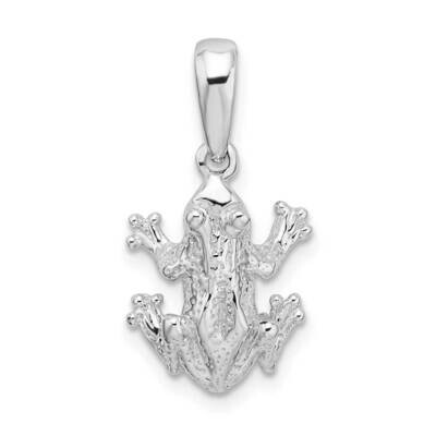 Frog Pendant Sterling Silver Polished QC9929, MPN: QC9929, 637218148776