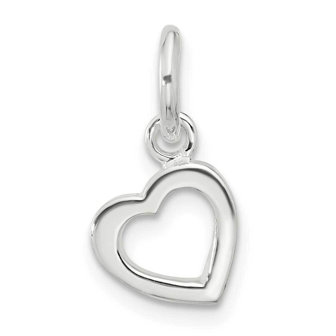 Open Heart Pendant Sterling Silver Polished QC11268, MPN: QC11268,